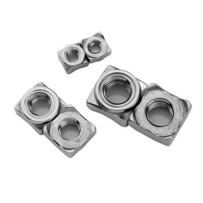 Dailygoods- Lasmoeren Roestvrij Staal - Vierkante Moeren - M6 - 10 Stuks - Verbindingselementen - Duurzaam en Schokbestendig - Bevestigingsmoeren