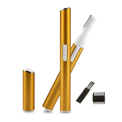 Precisietrimmer - Goud - Wenkbrauw Trimmer - Trimmer - Gezichtshaar verwijderen - Wenkbrauw epilator - Gezicht Ontharing - Epileer apparaat - Met Batterij