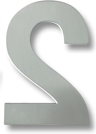 Voordeurcijfer - Huisnummer - Deur Decoratie - Satijn RVS - 178mm - Roestvrij staal