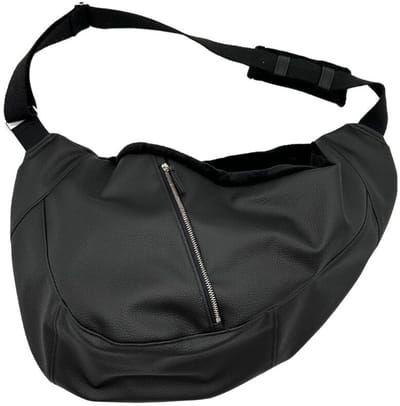 Leren Hondendraagzak - Puppy Draagzak - Honden Draagzak - Luxe Hondentas - Ergonomische Draagzak Hond - Handgemaakt - Zwart - Maat S = tot 5 kg S