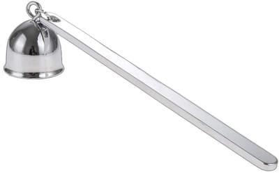 1 stuk - Kaarsendover - Roestvrij staal - Dooft kaarsen veilig - Ontwerp met lange steel - Ideaal voor kaarsenliefhebbers - Elegant cadeau - Klokvormig ontwerp - zilver