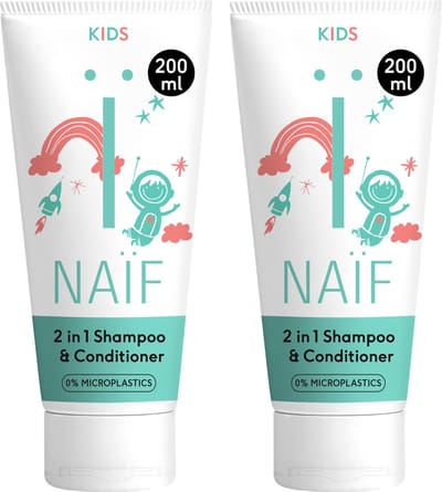 Naïf - 2-in-1 Shampoo & Conditioner - Voordeelset - Haarverzorging - Kids - Anti-klit - Vegan - 2x200ml