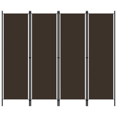 vidaXL - Kamerscherm - met - 4 - panelen - 200x180 - cm - bruin