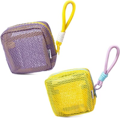 2 Stuks Make-up Tas Net Strandtas Reis Organizer Handtas Cosmetica Tas voor Vrouwen - Ideaal voor Vakantie en Dagelijks Gebruik