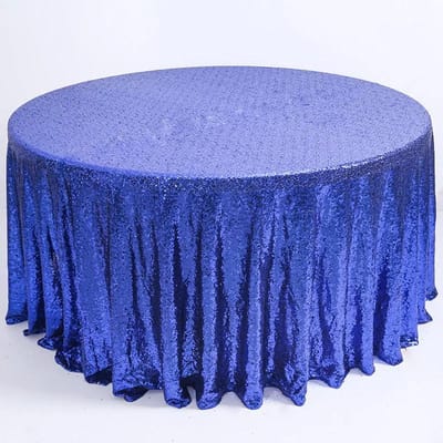 60cm Glitters Tafelkleed Pailletten Ronde Tafelhoes Gouden Tafelkleed voor Bruiloft Verjaardag Babyshower Feest Huis Tafeldecoratie 60cm blauw