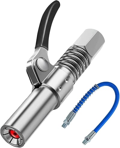 G Clutch voor vetspuit, vetspuitmondstuk met 30 cm slang en koppeling voor conische smeernippel, geschikt voor alle soorten vetspuiten en vettoepassingen