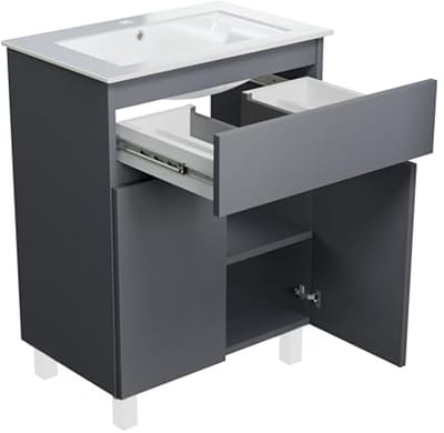 Wastafel met onderkast 60 cm breed - Modern design voor de badkamer