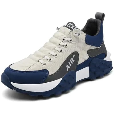 Sneakers met dikke zool voor heren Mode Herenschoen Veelzijdige gevulkaniseerde schoen Vetersluiting Outdoor hardloopschoenen Antislip Zapatillas De Hombre 37 white