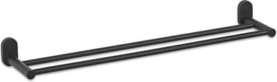 Handdoekrek, Dubbel, Met Wandbevestiging, 60.5 cm, RVS, Zwart - Kela | Alessio