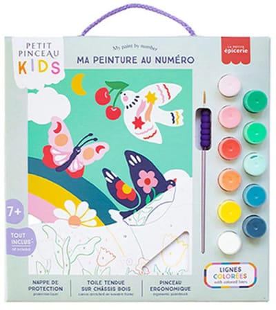 La Petite Epicerie Schilderen op nummer Kit voor kinderen “Printemps” 300g H33xB25,5xL3,5cm genummerde schilderijenset | Creatief | Hobbyset | kinderen en volwassenen