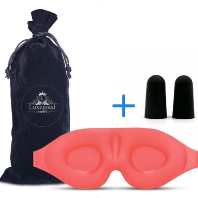 Luxegoed - Oogmasker Slaap - Oogmasker - Slaapmasker - Maskers - Mask - Slaapmasker Vrouwen - Slaapmasker Kinderen - Slaapmasker Mannen - 3D - Oranje