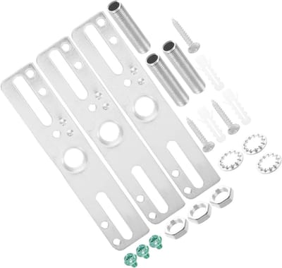 Plafondlamp Montagebeugels - Lamp Ophanging - Verlichting Installeren - Stevige Metalen Constructie - 3 Stuks - Zilverkleurig
