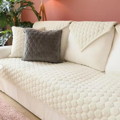 Elegante en Luxe Effen Kleur Pluche Bankhoes Sectionele Superzachte Bankhanddoek Korte Stijl Erker Mat Fluweel Bankhoezen 70x70cm 1pc