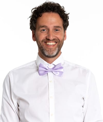 Partychimp Vlinderstrik Paars Carnavalskleding Heren Strik Carnaval Accessoires - Paars - Polyester