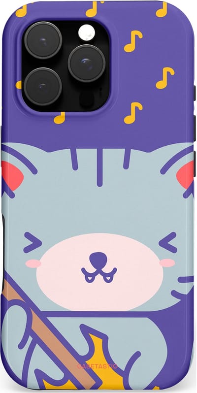 Casetastic hoesje geschikt voor Apple iPhone 16 Pro - MagSafe - Dubbellaagse bescherming - Katten beat - Fashion Case - Lavendel Zilver