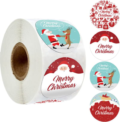 Without Lemon - Kerststickers 2023 - 500 stuks - Sticker size: 2.5cm - Klein - Kerst - Cadeau - Versiering - Verpakking