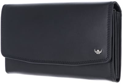Golden Head Leren portemonnee Polo RFID Protect Damenbörse 2823 Schwarz zwart