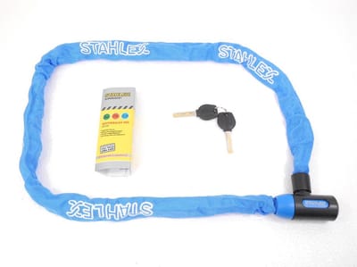 Stahlex Ø5mm / 120cm kettingslot fietsslot | 635g ideaal gewicht voor een fietser | zeer goede kwaliteit | blauw