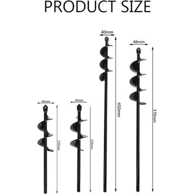 Tête de forage creuser des outils de trou de forage de jardin outil de foret en spirale perceuse au sol perceuse de terre pour la plantation de graines jardinage clôture fleur planteur 5cm*22cm