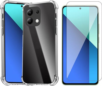 Hoesje geschikt voor Xiaomi Redmi Note 13 4G - Screenprotector Glas - Shockproof Transparant