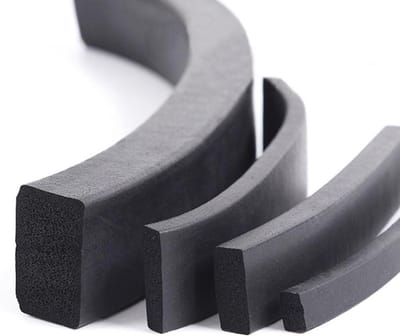 EPDM Rubber Schuim Strip - Spons Pakking Vierkant - Kastdeur Afdichten - Corrosiebestendig Anti-veroudering - 10x10mm 5 Meter - Zwart