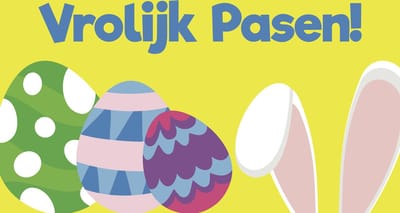 Paasvlag Vrolijk Pasen 70x100cm