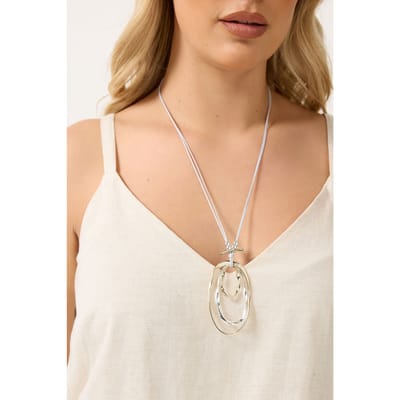 Yours Lange Ketting Met Hanger In Goud En Zilverkleursize One Size