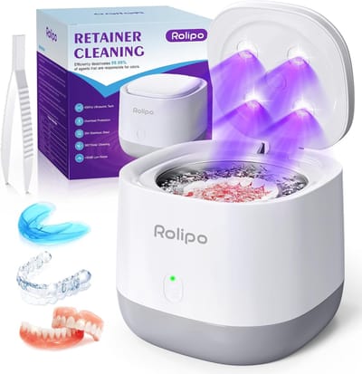 Ultrasoon Reiniger 320ml - 45.000Hz & 4x UV-lamp - Voor Retainers, Aligner, Gebitsprothese, Gebitsbeschermer & Sieraden