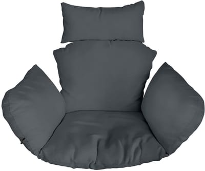 FEROCITY - Hangstoel Kussen - Hangstoelkussen - Tuincocon Kussen - Schommelkussen - Polyester - Grafiet