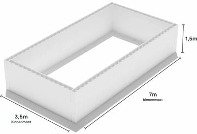 Zwembad blokkenset - 7,00 x 3,50 x 1,50 m