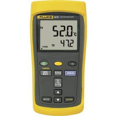 Fluke 52 II Temperatuurmeter -250 - +1372 °C Sensortype J, K, T, E