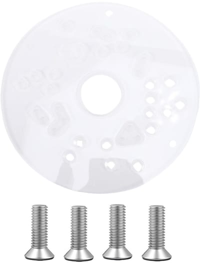 Allecto - Router Basisplaat - Duidelijk Acryl - Perfect voor Precisiewerk - 5 3/4 Inch - Stevige Basisplaat - Voor Houtbewerkers - Transparant