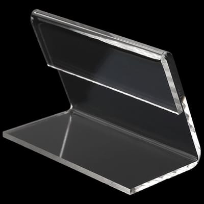 Mini Acrylic Sign Holder 90pcs - Transparante L-vormige Kaarthouders voor Prijslabels, Bedrijfsnamen en Display in Supermarkten, Winkels en Hotels
