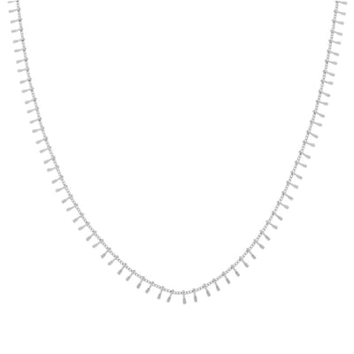 Essentialistics - Ketting staafjes overal - Volwassenen - Zilverkleur - Stainless steel (verkleurt niet) - Verlengkettinkje