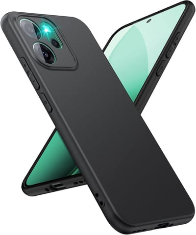 Zwart Dun TPU Hoesje Geschikt voor Oppo Reno 14 F | Back Cover | Lichtgewicht | Ultra Dun | Flexibel | Zacht