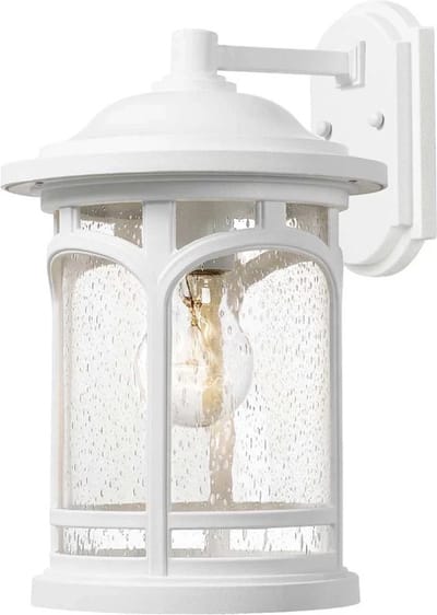 Moderne Wandlamp - Steady Lighting - Kunststof - Modern - E27 - L: 25.7cm - Voor Buiten - Woonkamer - Eetkamer - Wit