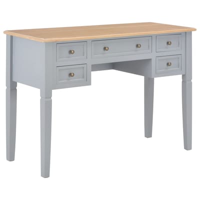 vidaXL - Schrijftafel - 109,5x45x77,5 - cm - hout - grijs
