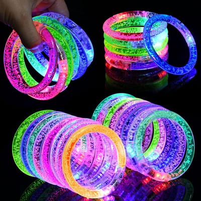 Dailygoody - Party-accessoires - LED lichtspeelgoed - Knipperende armbanden en brillen - Verjaardagscadeau - Geschikt voor kinderen en volwassenen - 1