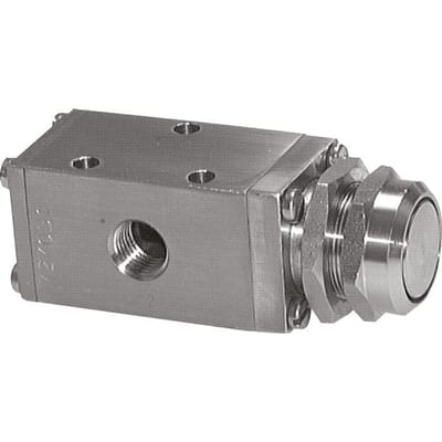 3/2 G1/4'' Universeel Knopbediend Ventiel RVS -0.95-12bar/-13.2-168psi