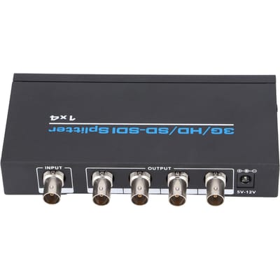 S114 SDI 1 Entrée 4 Sorties Répartiteur Distributeur SDI Numérique Prend en charge SDSDI HDSDI 3GSDI Jusqu'à 1320 Pieds EU Plug gray
