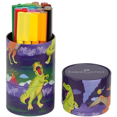 Faber-Castell viltstiften - Connector Dino - 20 stuks in draaiblik - FC-155546
