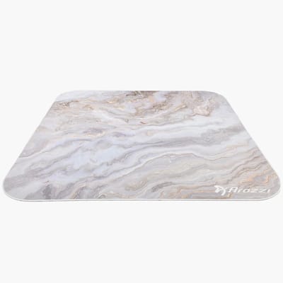 Arozzi Zona Square Vloerbeschermer voor Bureaustoel - Anti-slip - 116 x 116 cm - Wit Marmer