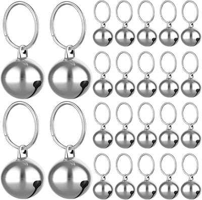 24 Stuks Metalen Jingle Bells voor Honden en Katten met Gespen - Geluidseffecten voor Dieren Training en Identificatie