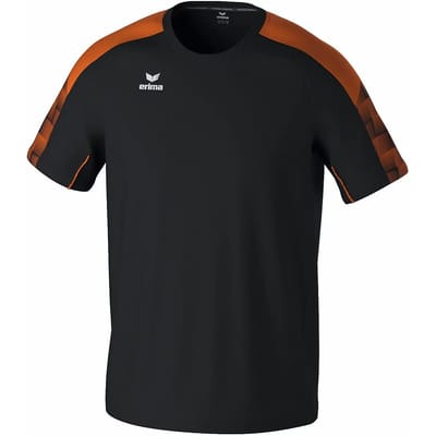 Erima Evo Star T-Shirt Kinderen - Zwart / Oranje | Maat: 116