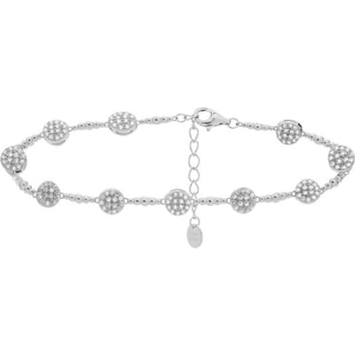 Sterling zilveren 925 Luxenter armband met gerhodineerde briljant zirkonia - Inajwa