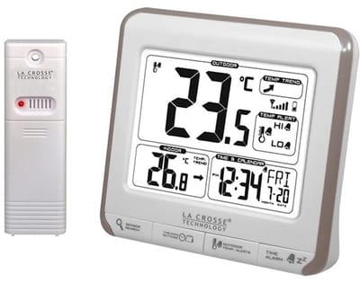 Weerstation met Buitentemperatuur, Temperatuurwaarschuwing en Binnen-/Buitenmeting