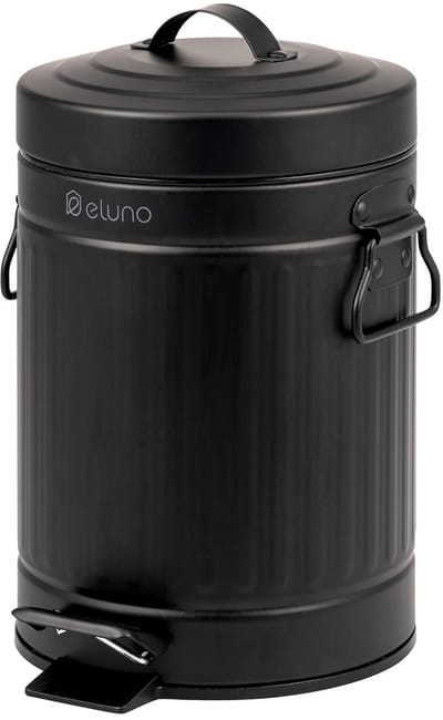 Vintage Cosmetica-emmer 3 liter - Pedaalemmer met Soft-close Deksel voor Badkamer, Keuken en Slaapkamer