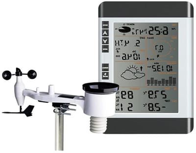 Weerstation Huis - Weerapparaat Weermeter - Weer Monitoren - Draadloze Buitenunit - 100m Bereik - Eenkleurig