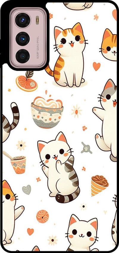 Smartphonica Telefoonhoesje Geschikt voor Motorola Moto G42 met katten opdruk - TPU backcover case cat design geschikt voor Motorola Moto G42