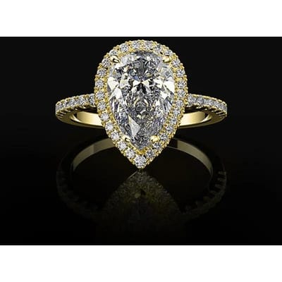 Nieuw  Aanbieding Waterdruppel Ontwerp Damesring Micro Gezet Kristal Zirconium Elegant Bruids Bruiloft Verloving Sieraden Voor Geliefde 12